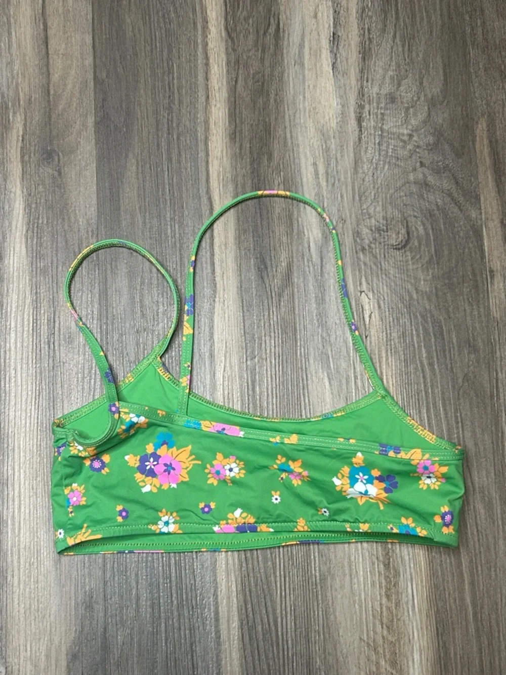 NWOT Frankie’s Bikinis Asymmetrical Bikini Top